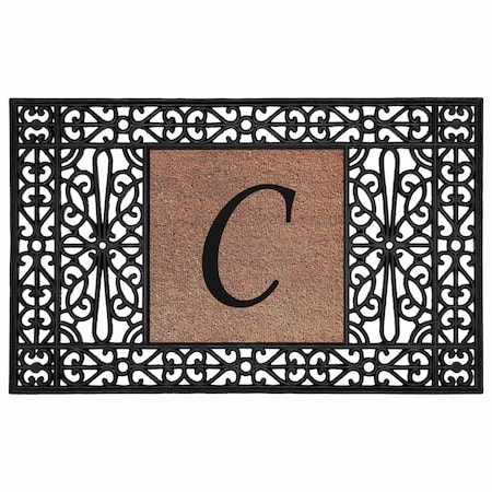 Monogram Door Mat, Coir, Black, Natural, 30 in W x 48 in L